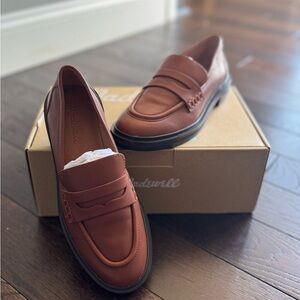 Madewell The Vernon Dried Maple Leather Chunky Loafers